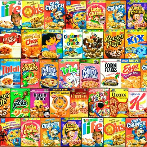 cereal box generic with labels.